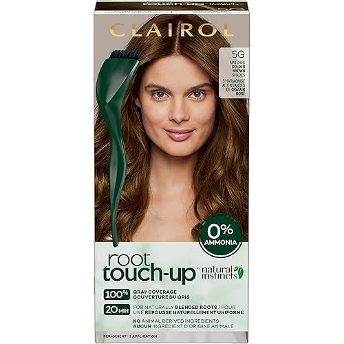 Clairol Root Touch-Up by Natural Instincts Permanent Hair Dye, 5G Golden Brown Hair Color, Pack of 1