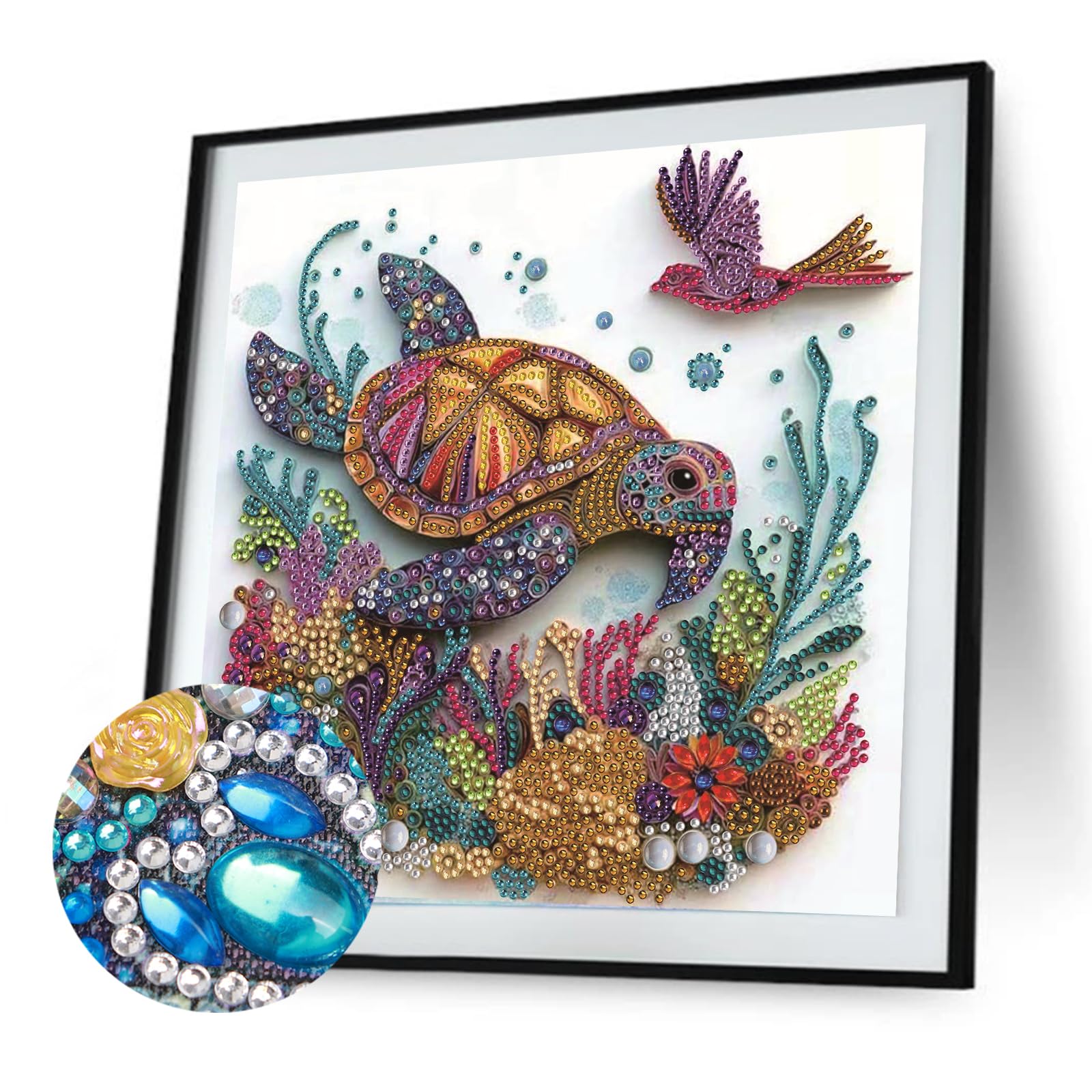 Beach Special Shaped 5D DIY Partial Drill Diamond Painting Kits Diamonds Paintings Gem Art Crystal Diamond Art 30x30cm