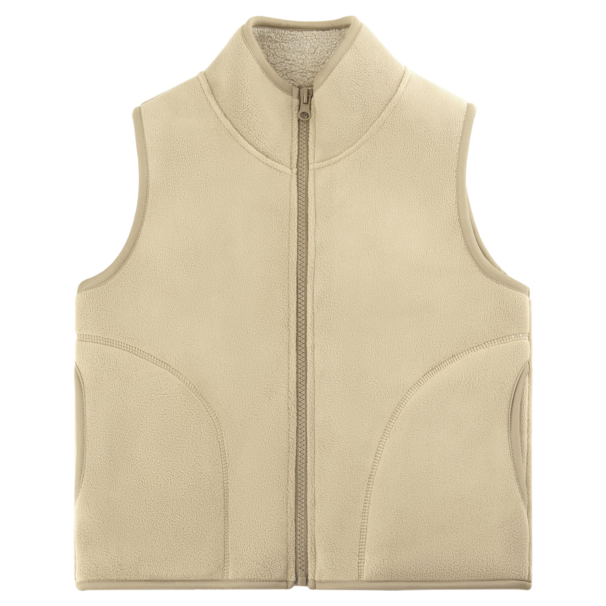 Bebé Niños Forro Polar Chaleco Cuello Alto Cremallera Espesar Sin Mangas Chaqueta Otoño Invierno Cálido Llanura Padre-Hijo Tapas Abrigos