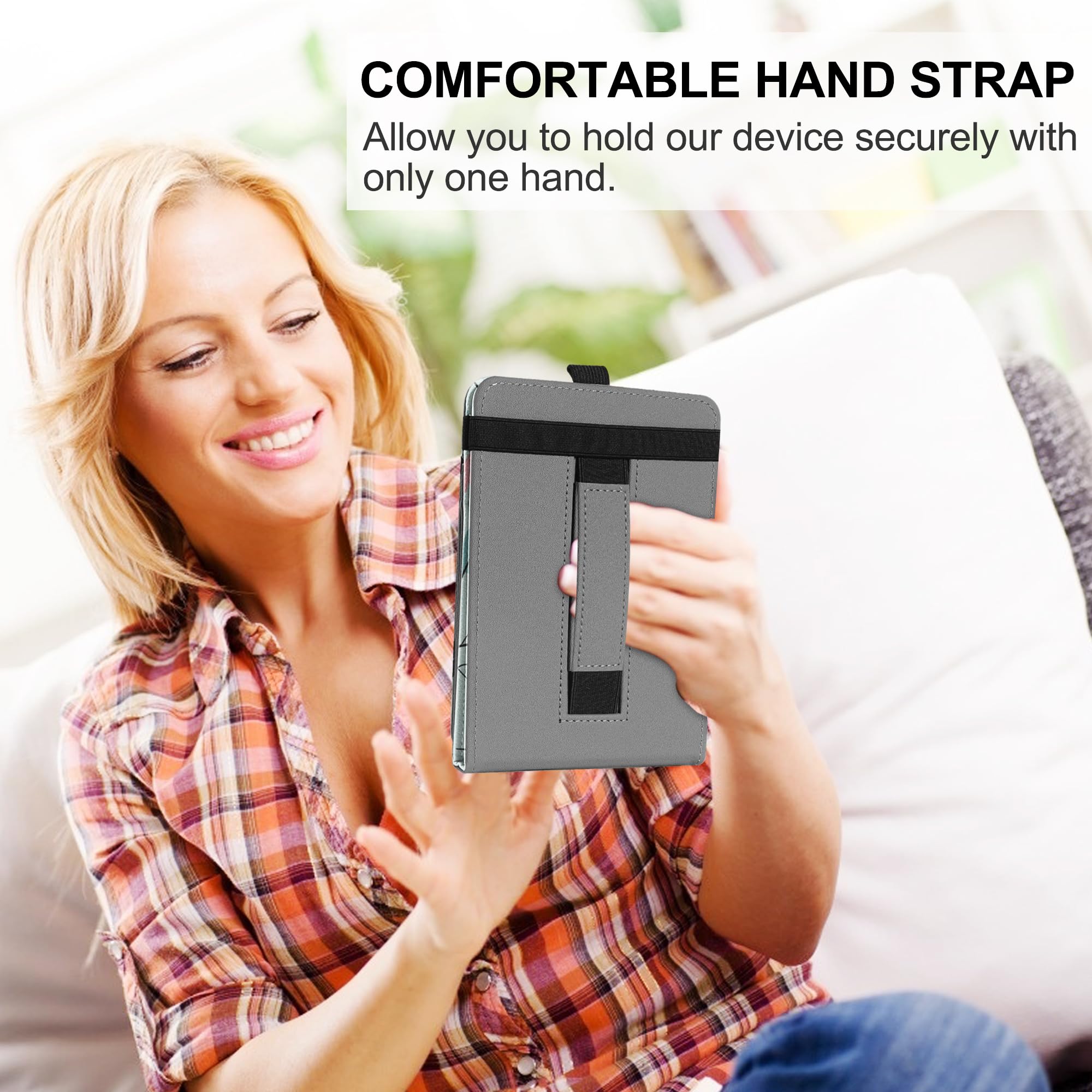 VOVIPO uniwersalna etui ochronna do Kindle Paperwhite Kobo czytnik 6 cali, Stand Folio z wieloma kątami widzenia
