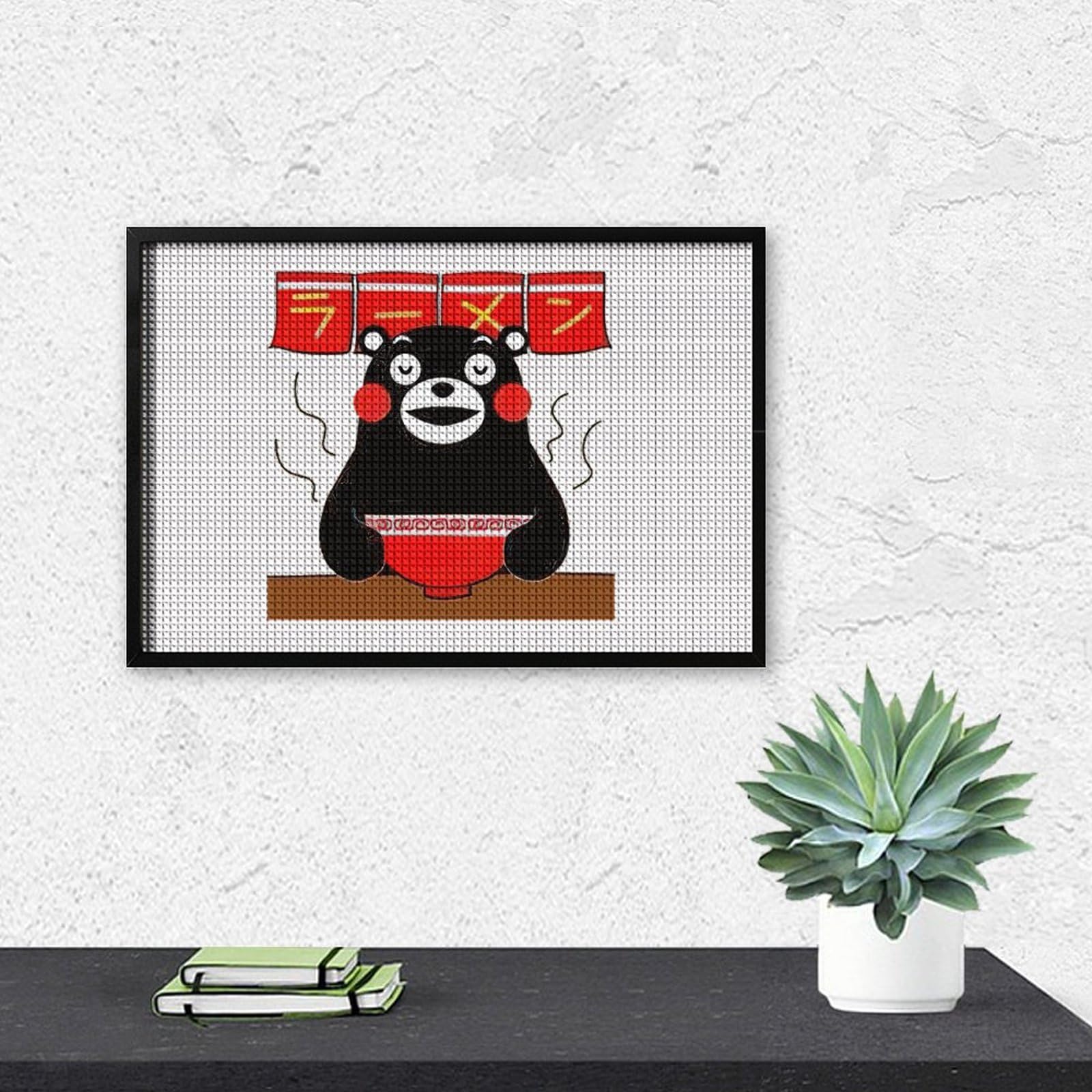 くまモン！キャンバスアート Amazon.co.jp: ダイヤモンドアート くまモン Kumamon 四角形 全面貼り