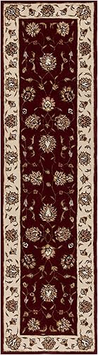 Miniatura 3 de SAFAVIEH Total Performance Collection - Alfombra de pasillo, 2 pies 3 pulgadas x 9 pies, color borgoña y marfil, oriental, enganchada a mano, no