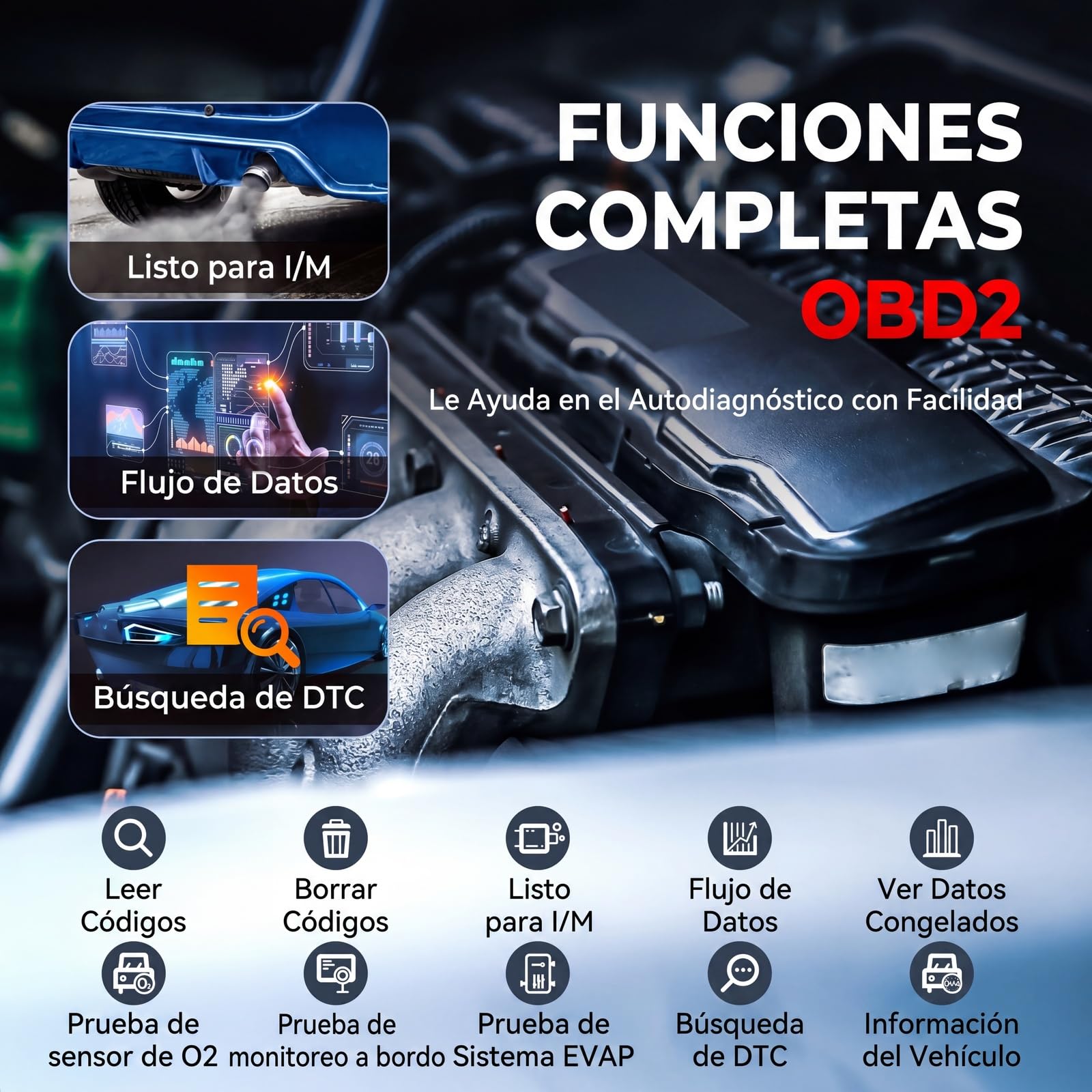 LAUNCH CRP123X V3.0 64G - Dispositivo de diagnóstico profesional OBD2 para todos los coches y marcas - Diagnóstico de 4 sistemas con reinicio: servicio de aceite EPB DPF, prueba de batería SAS/BMS