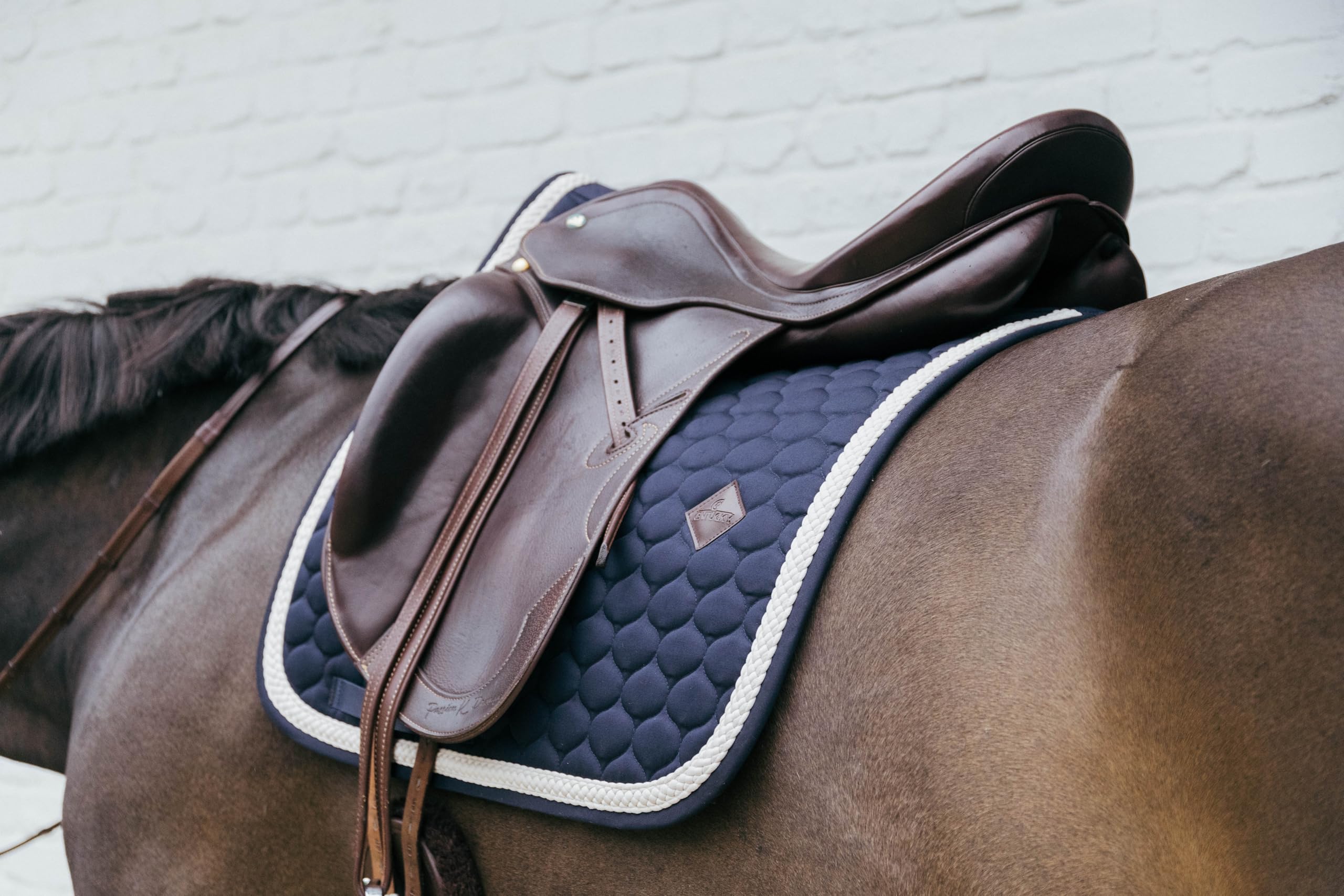 Kentucky Horsewear – mantilla – con cordón trenzado – mantilla – doma – azul marino