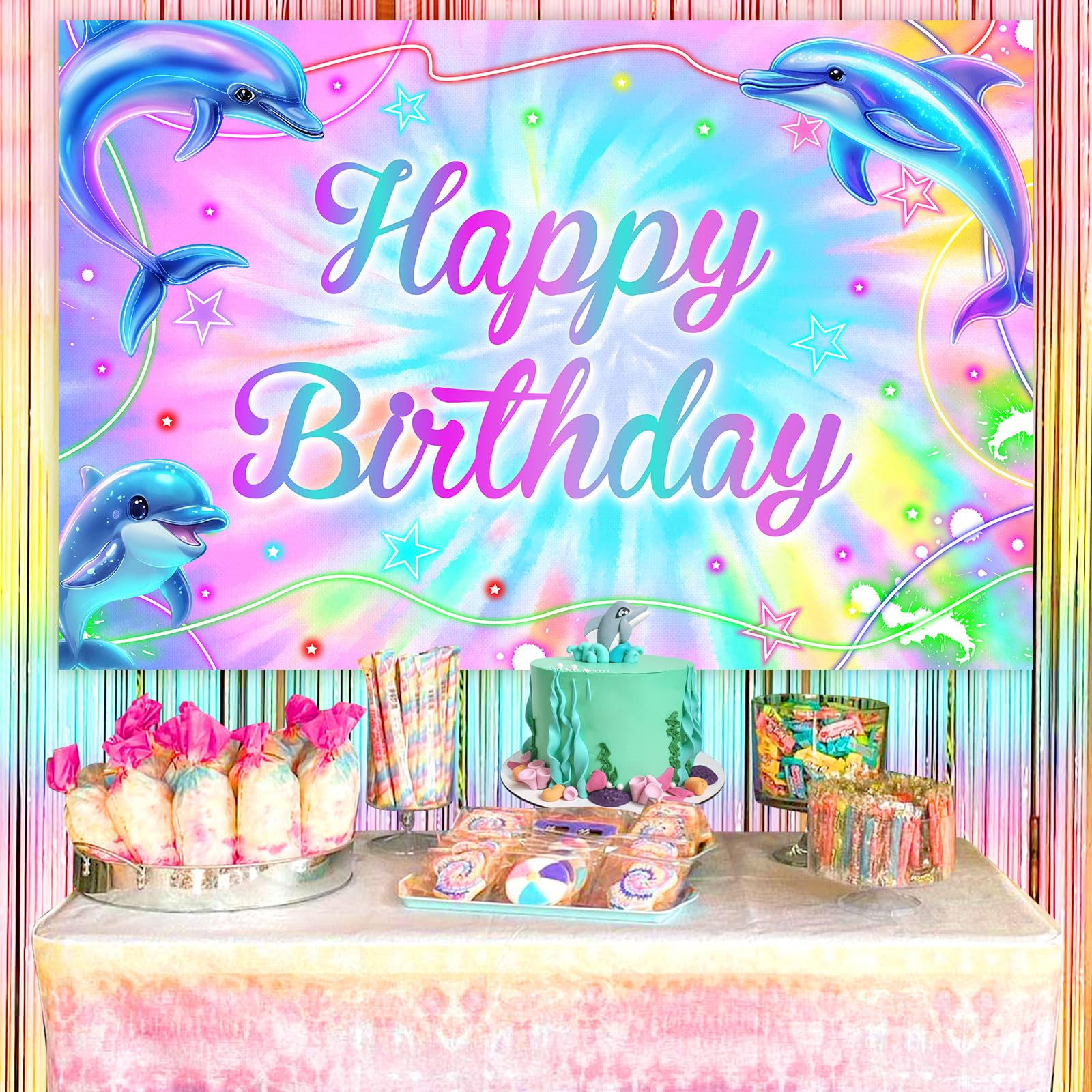 JOYMEMO Daisy 1st Birthday Party Decorations, Pink And Apricot Balloons