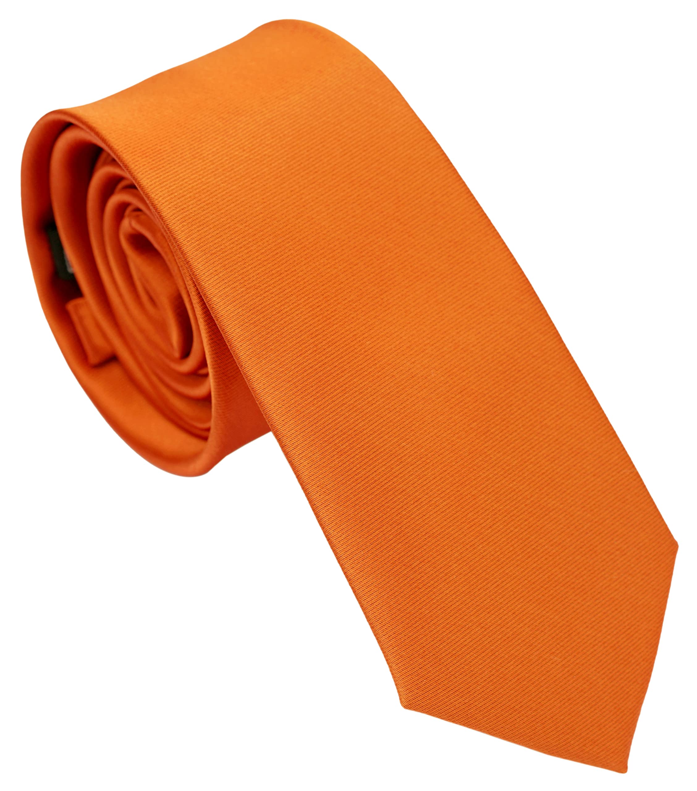 Skinny Ties for Men, 2.5-Inch Slim Neckties, Solid Color Packs