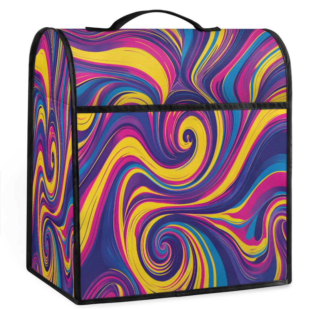 Coffee Maker Cover Colorful Abstract Pattern Kitchen Appliance Covers Small Appliance Covers Blender Cover Juicer Cover Dust Covers for Kitchen Appliances with Top Handle and Pockets,Washable,B87