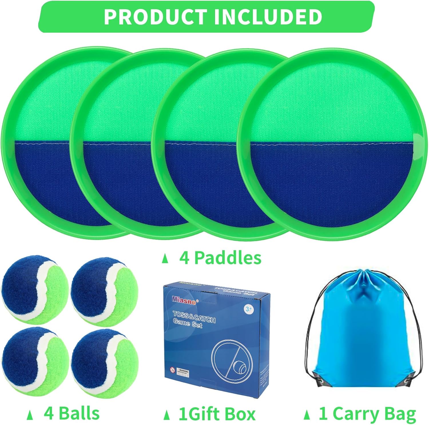 Toss and Catch Ball Set Kids - Lawn Games Beach Games Beach Toys Pool Outdoor for Ages 3 4 5 6 7 8 9 10 Years Old Boy Girl Toys, Playground Sets for Toddlers/Kids/Family image 5 of 7 B0CQ4ZDS8T