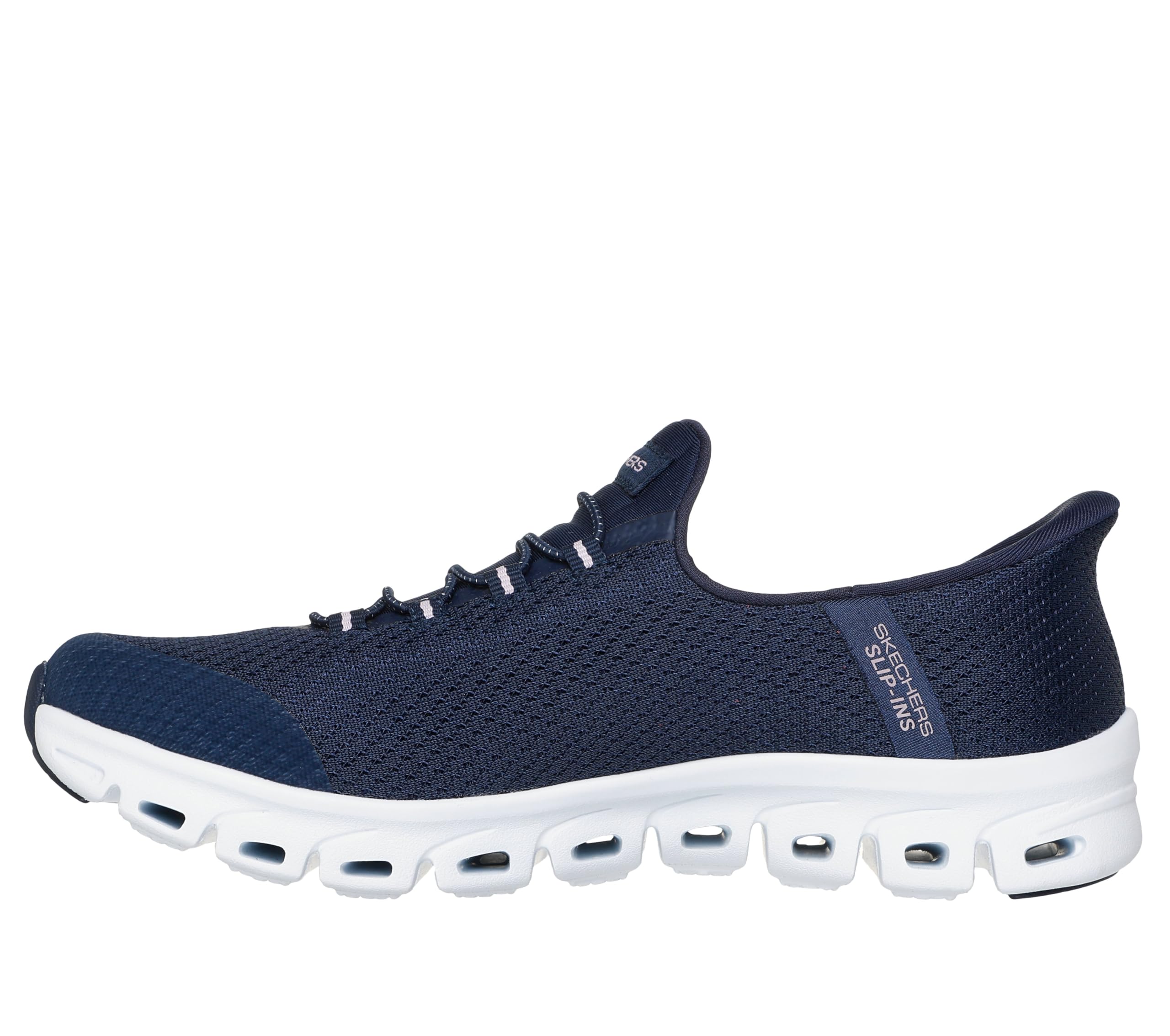 Skechers Mujer Glide-Step Pursuit Slip-In Entrenador | Casual, Slip-ins, Glide-Step, espuma viscoelástica refrigerada por aire, lavable a máquina, vegano