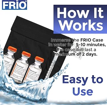 FRIO Cooling Wallet - Insulin Cooler for 45+ Hours of Stress Free On The Go - Black - Small