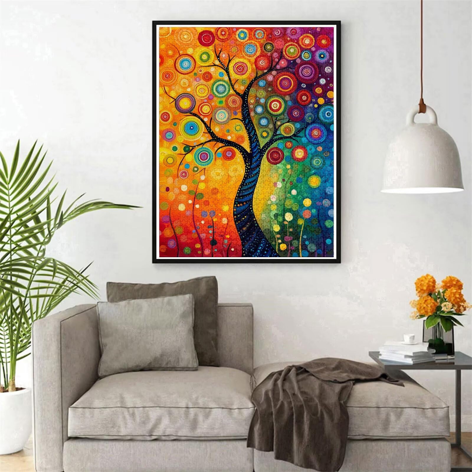 Kolorowe puzzle 3000 elementów, drewniane puzzle 122 x 81 cm, puzzle dla dorosłych i dzieci, duże maty do puzzli, wysoka jakość, klasyczna drewniana jigsaw, dekoracja ścienna do domu lub jako prezent