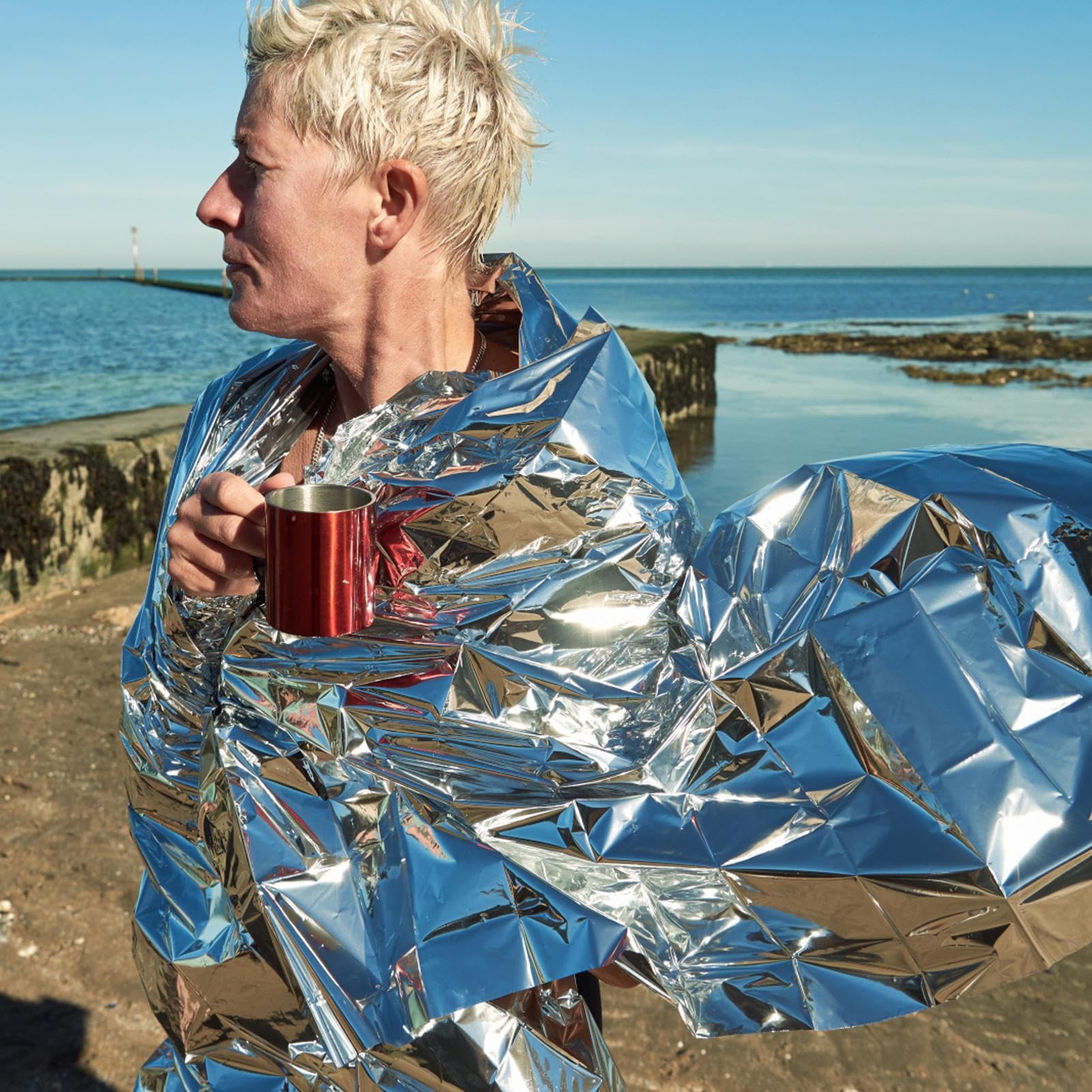 WEITING Couverture De Survie, Protection Isotherme pour Le Camping, Légère Réfléchissante Anti-Vent pour Randonnée Camping Urgence Voyage