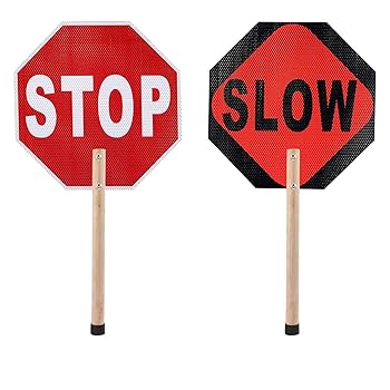 Amazon.co.jp: Stop Slow Sign - 両面サイン ストリートスロー