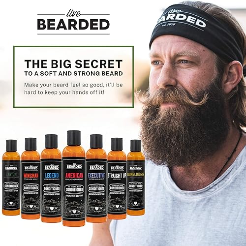 Miniatura 3 de Live Bearded Acondicionador para barba  Ejecutivo  Acondicionador facial para cabello  8 onzas  Fortalece y suaviza  Ingredientes totalmente