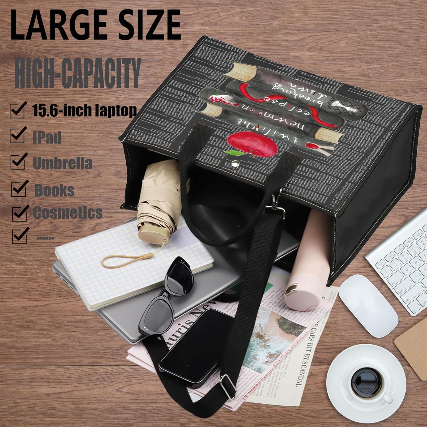 WZMPA Edward Cullen Tote Bag Bella Swan Fans Gift Edward Reusable Grocery Bag Bella Swan Merchandise | Fans Gift