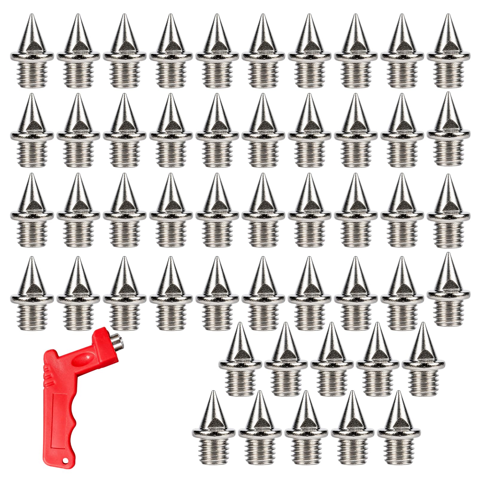 XZSKD 50 PCS Running Spikes, Track Spikes for Athletics and Sprint Running, Durable Running Shoe Spikes with Standard Thread Size for Secure Installation and Consistent Performance