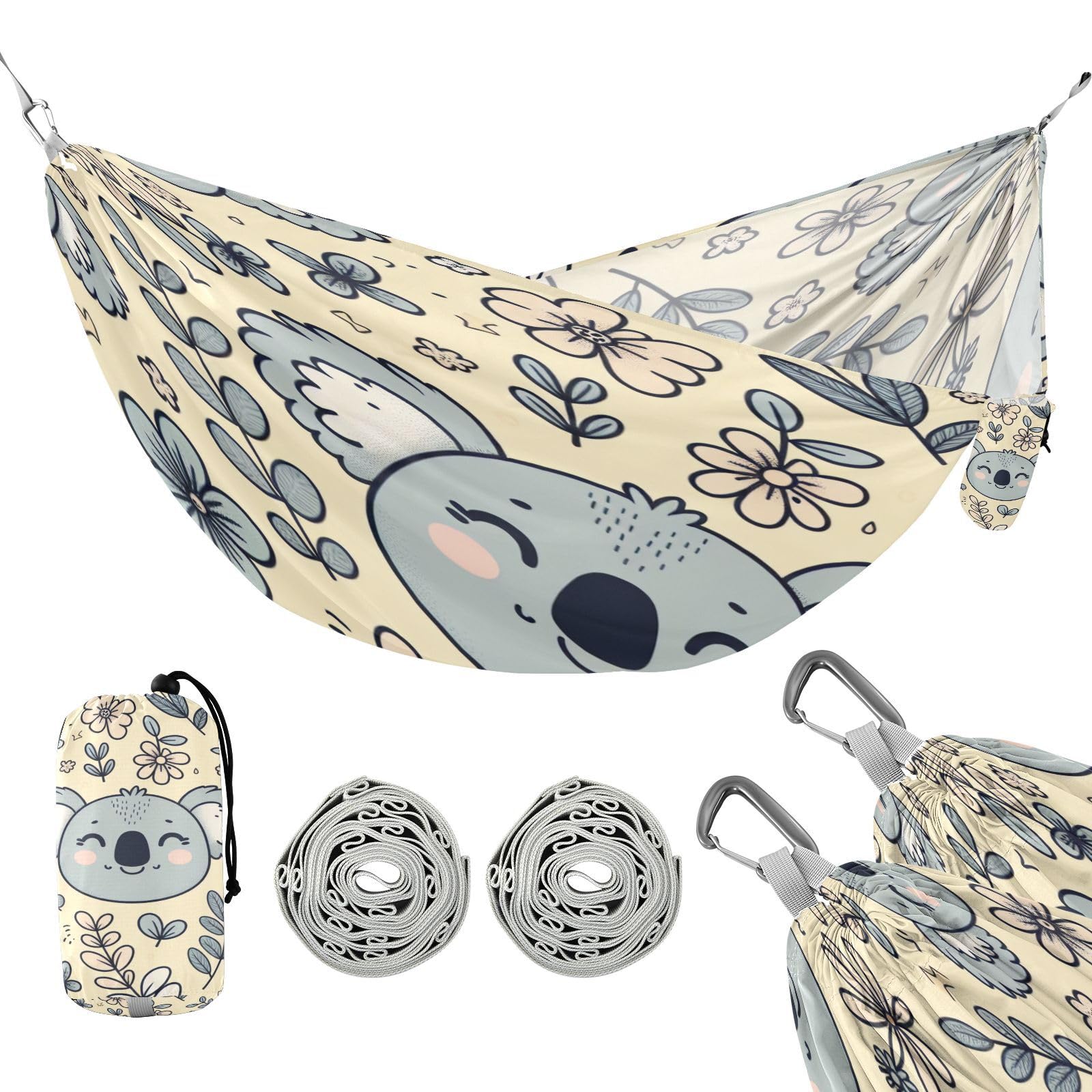 ATTX Koala Camping Hammock - Lightweight & Portable Hammocks, Heavy Duty 330lbs Capacity for Indoor, Hiking, Backpacking, Travel, Backyard, Beach#232