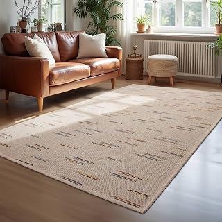 Sisal Vibe 01 Dokuma Halı | Makinede Yıkanabilir | Kaymaz Tabanlı | Krem | 80x200 cm | Model SSV0106