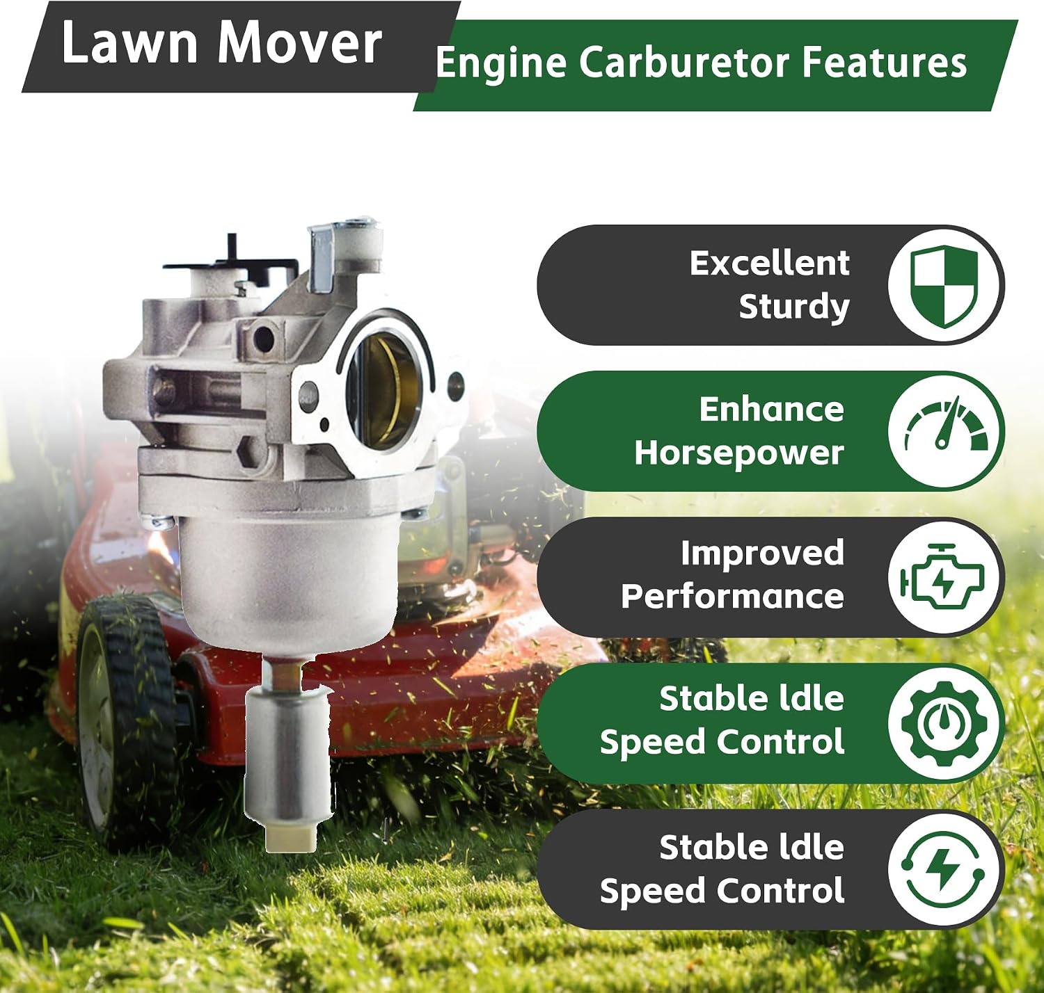 ALL-CARB Carburetor Replacement for Craftsman Riding Mower Lawn Tractor Replacement for 796587 591736 594601 796109 19HP 19.5HP Engine