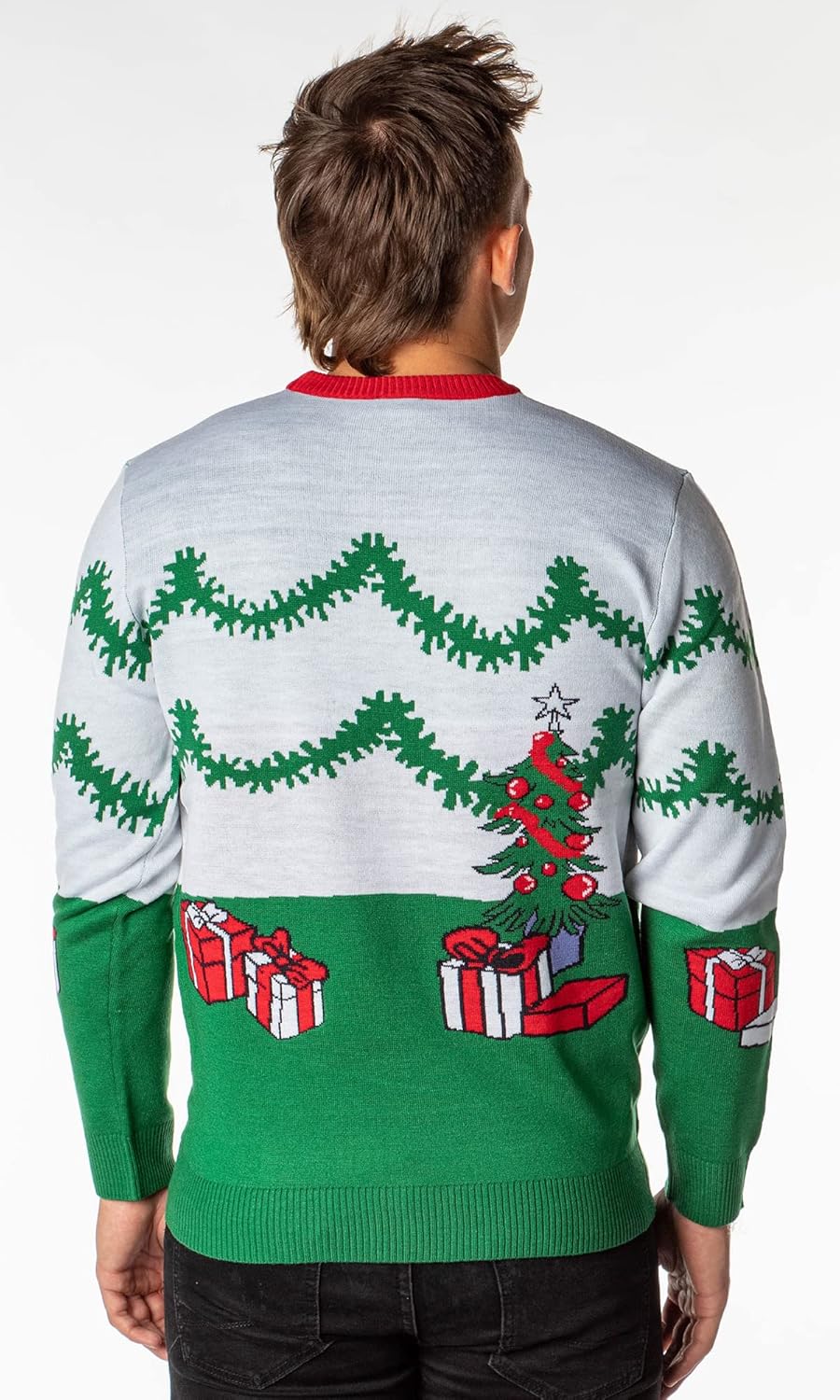 Tom and Jerry Men's Surprise Ugly Sweater Knit Pullover - Image 2