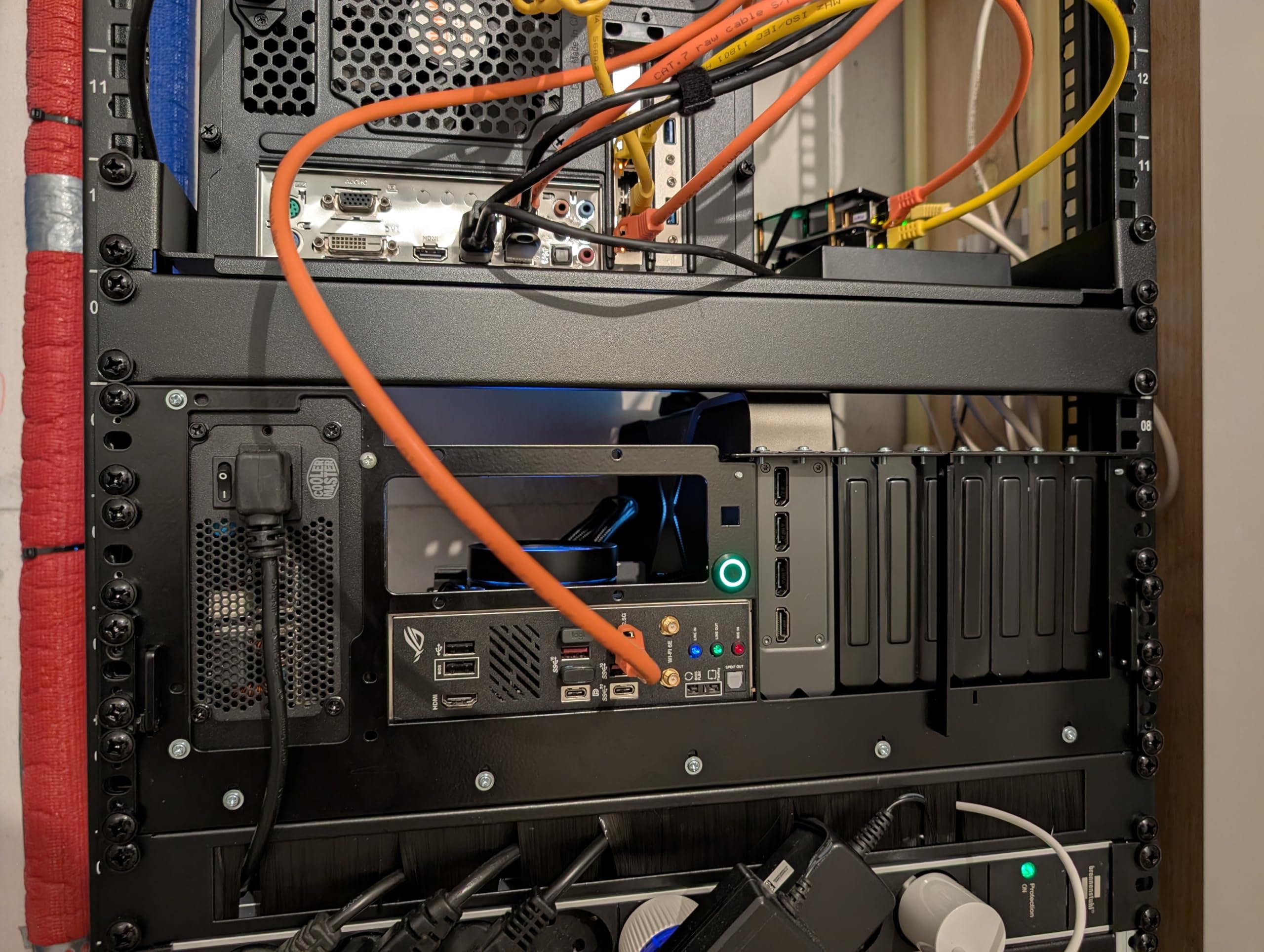 R-CASE 1 RAL ATX 4U Custodia aperta AIR, custodia per rack da 19 pollici, ATX, archiviazione