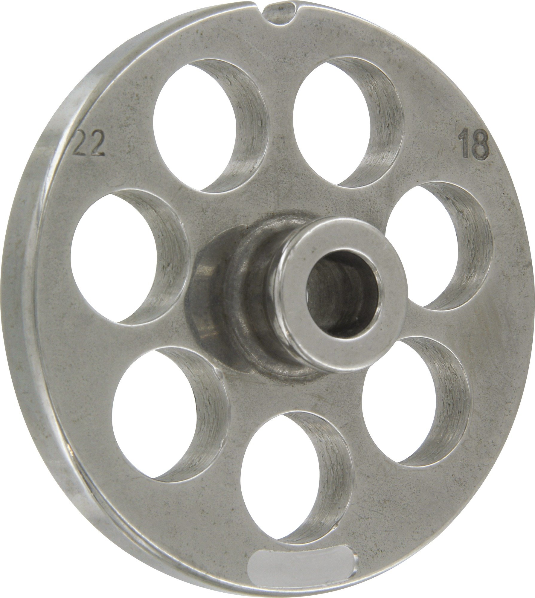 REBER PIASTRA TRAFILA PIASTRA TC. 22 D. 18 INOX ACCIAIO INOX 18/36 per tritacarne elettrico n.22 diametro fori:18 millimetri