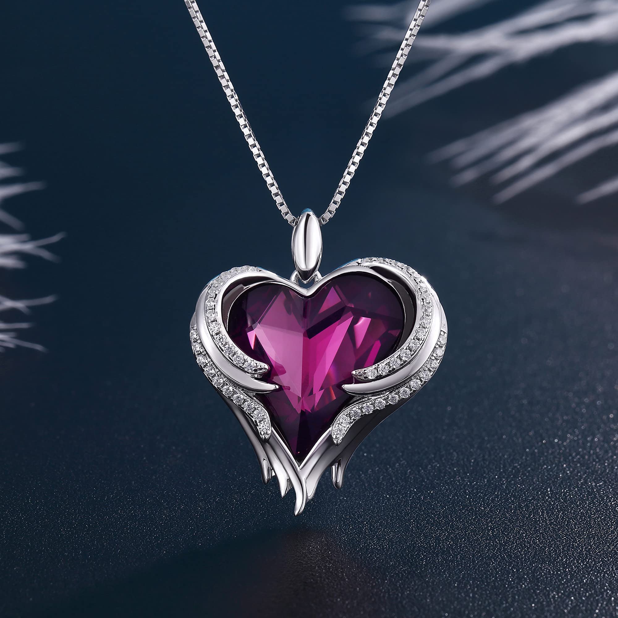 jiamiaoi Kette Herz Silber Herz Anhänger Damen Halskette Herz Kette mit Herz Silberkette Damen mit Anhänger Halskette mit Anhänger Herz Kette Weissgold für Mutter Kette Silber mit Stein