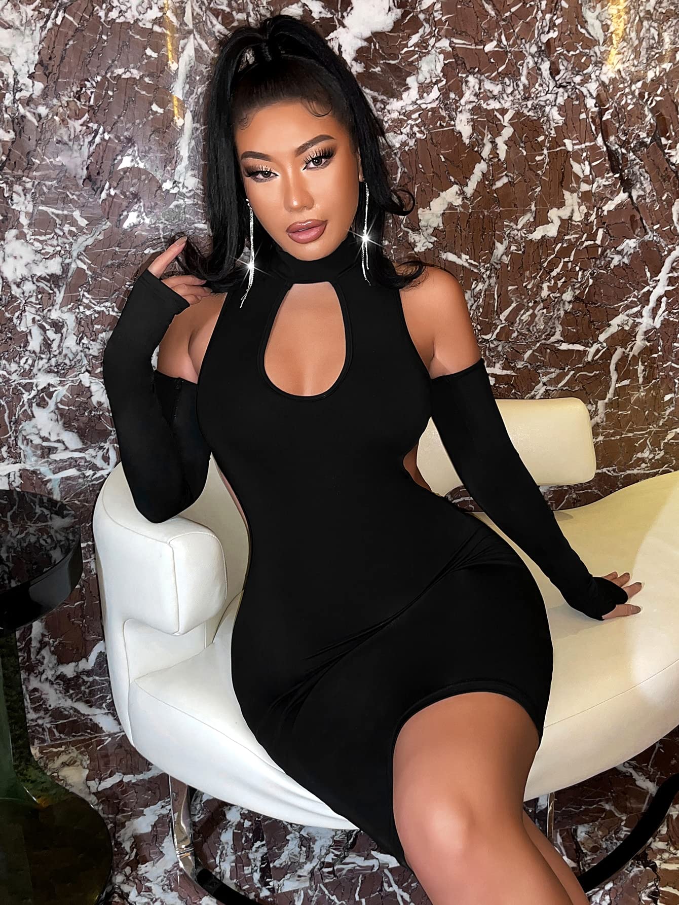 black tight sexy dress Black Sheer Hem Tight Spaghetti Strap Mini Dress – IRHAZ main image 1
