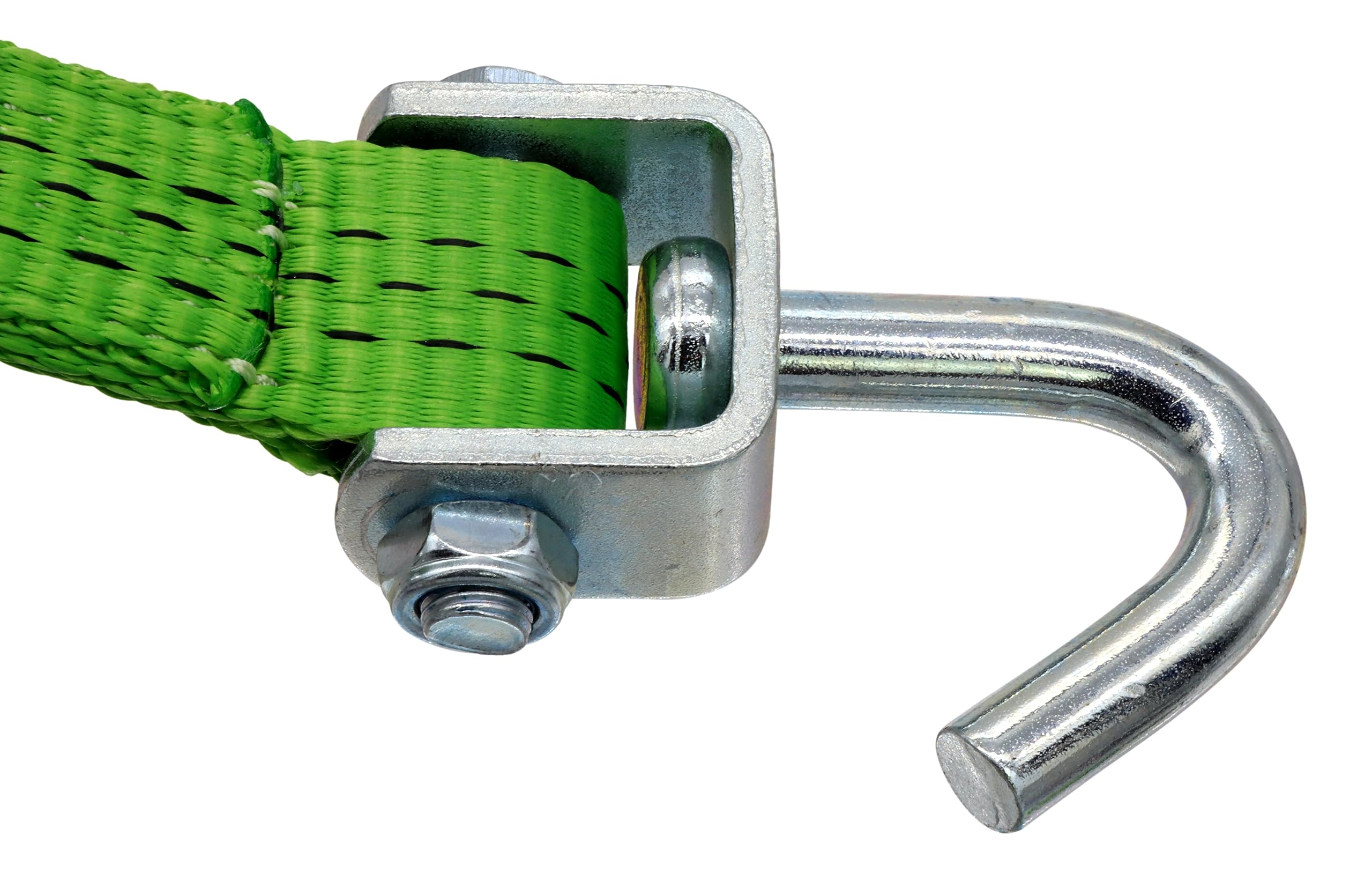 P4U - Correa tensora profesional extrafuerte para automóviles, correa de amarre con trinquete, cinturón de seguridad para el coche, trailer y remolque (4)