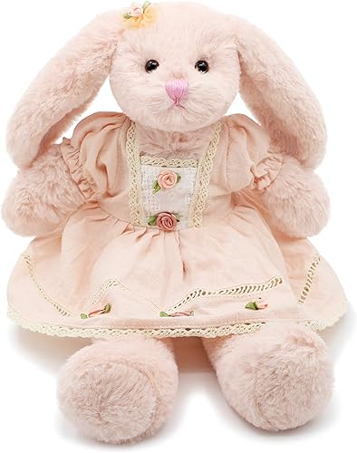 Oitscute - Pequeño y suave conejo de peluche de 15 pulgadas, juguete para bebés y niñas