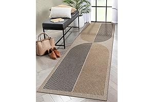 Lahome Rainbow Jute Easy Clean Hallway Runner Rug