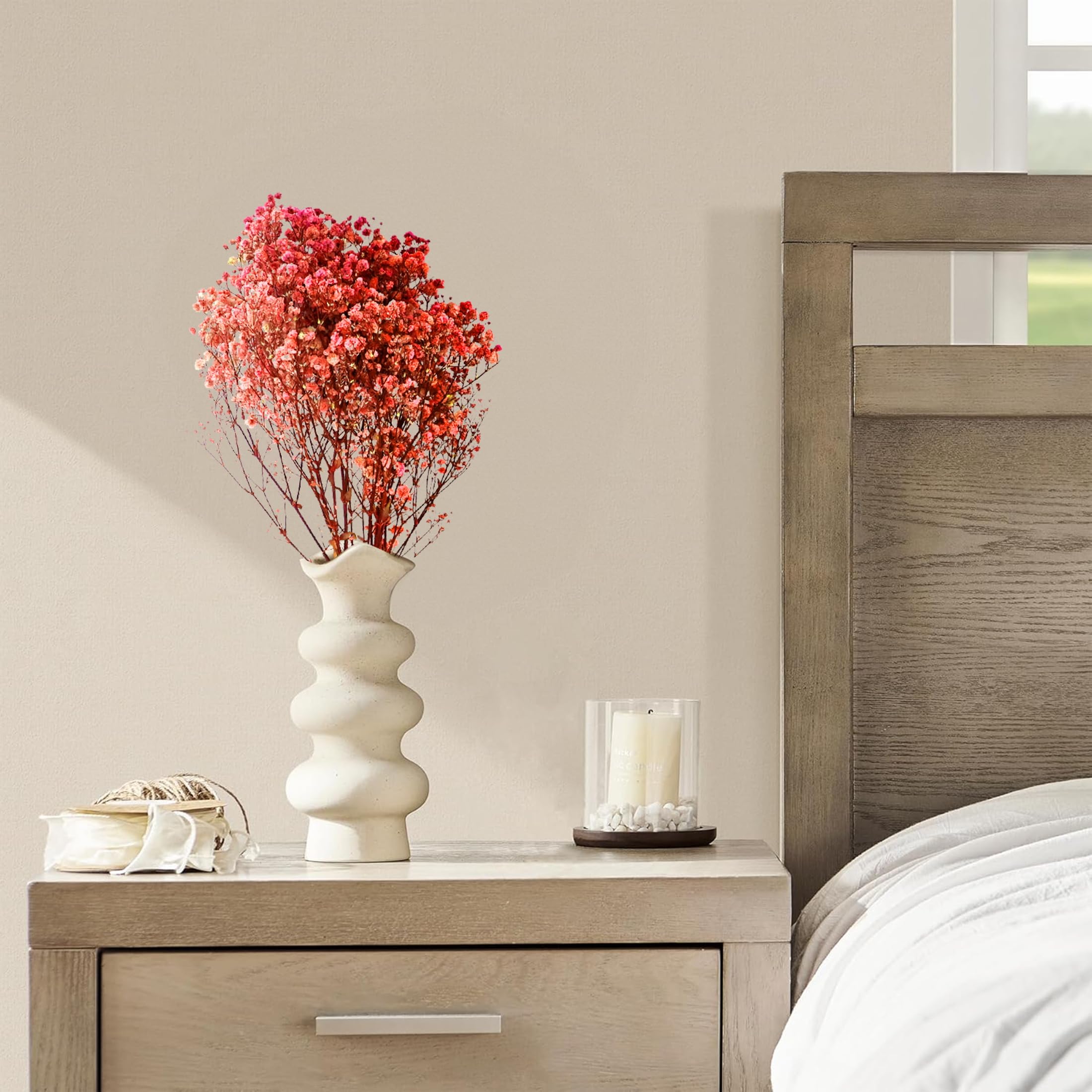 Cortina Preserved Dried Flowers for Decoration | Aesthetic Room Decor, Home Decor, Living Room Decor & Bedroom Decor | Preserved Dried Flower Wall Decor | Great for Gifting - Red - 23x2x43 CM (B0DFWPPW23) Amazon Price History, Amazon Price Tracker