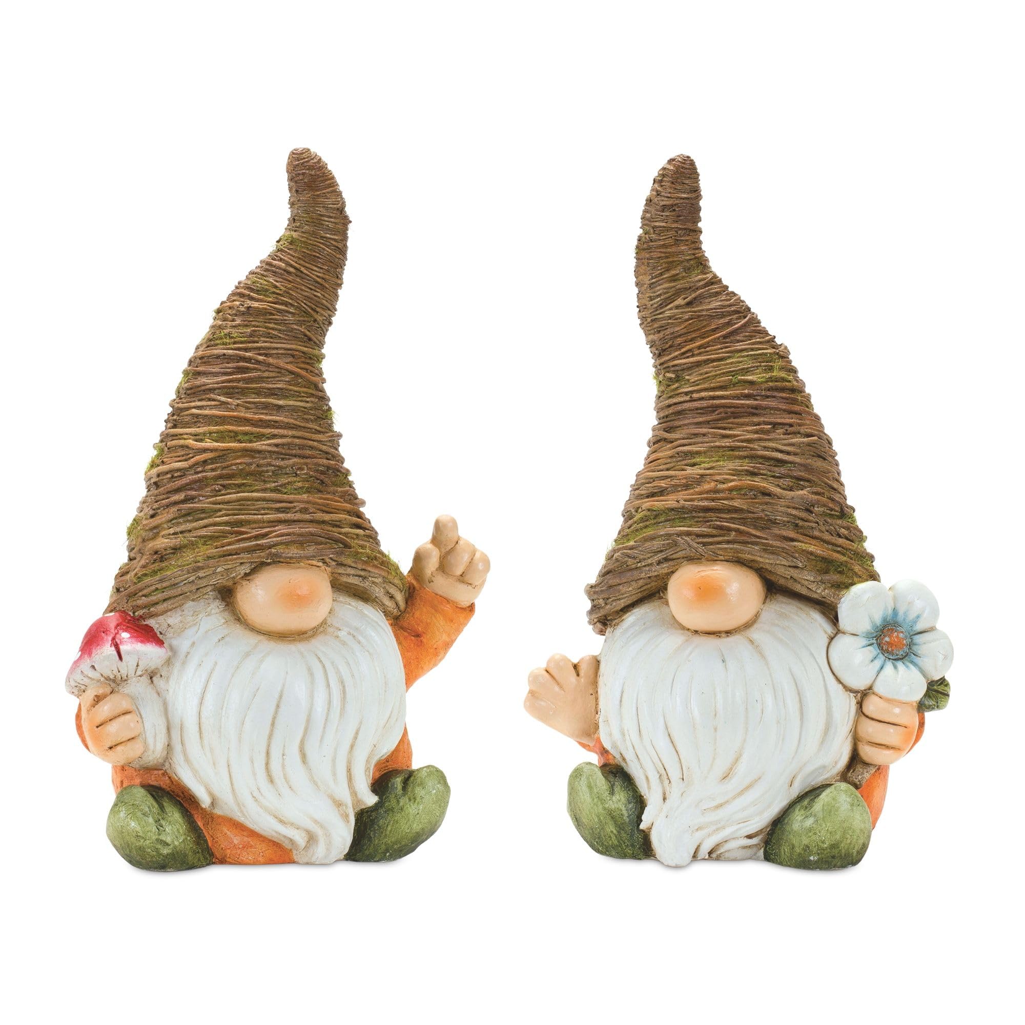 Amazon.com: Melrose Gnome Figurine, Set of 2, 16.5-inch Height