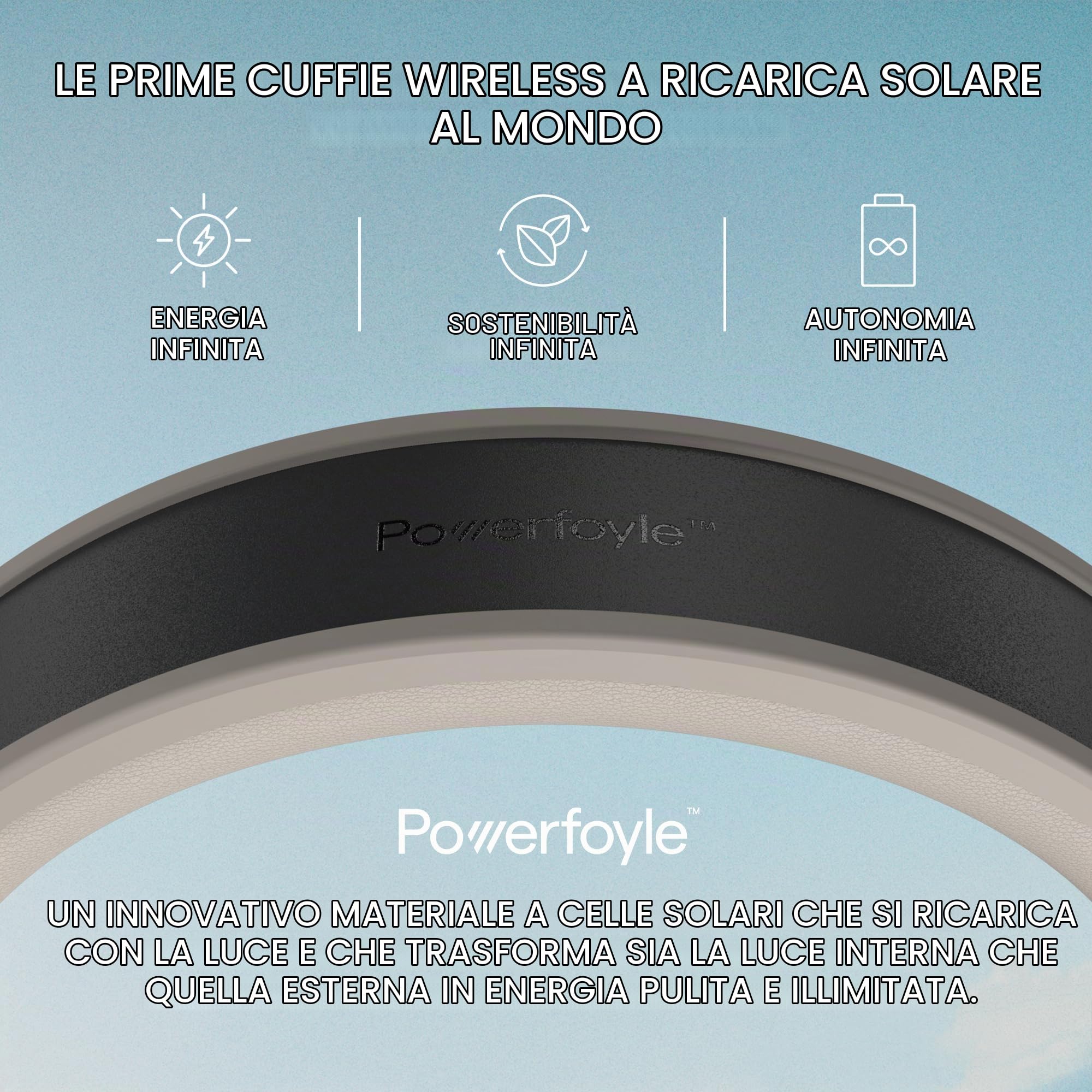 Urbanista Los Angeles Cuffie ad energia solare con cancellazione attiva del rumore con tempo di gioco infinito, Powerfoyle Autocaricante Wireless Cuffie Over Ear Bluetooth 5.0, Deserto Grigio