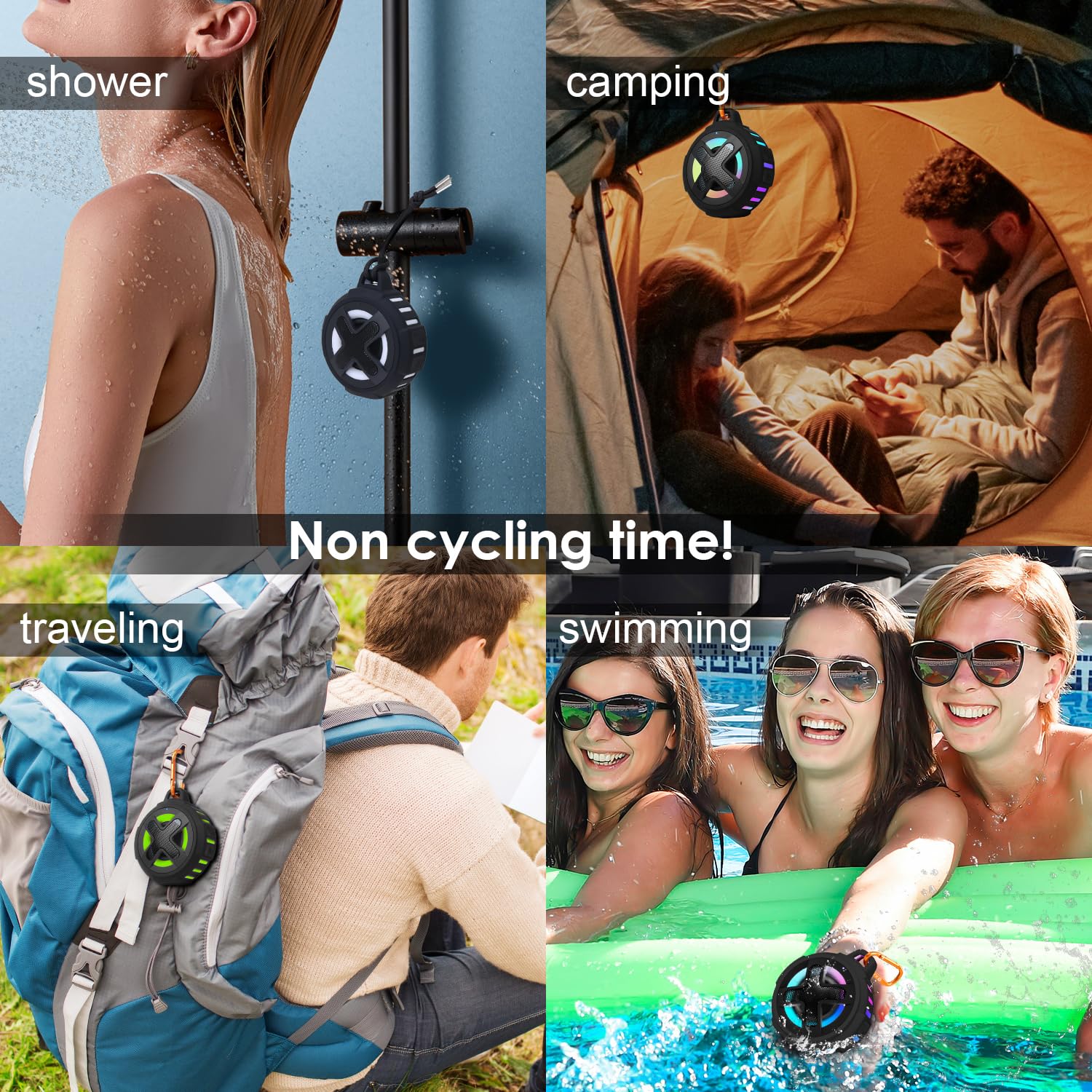 Aggiornato, Cassa Bici Pro, con Supporto da Manubrio, Bluetooth V5.4, IPX7 Impermeabile, Custodia in silicone, Navigazione Trasmissione, 10W Bassup, 15-24Ore di Gioco, Gancio, Accessori Bicicletta