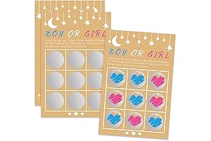 Its a Boy Tic Tac Toe Board Gender Reveal Scratch Off