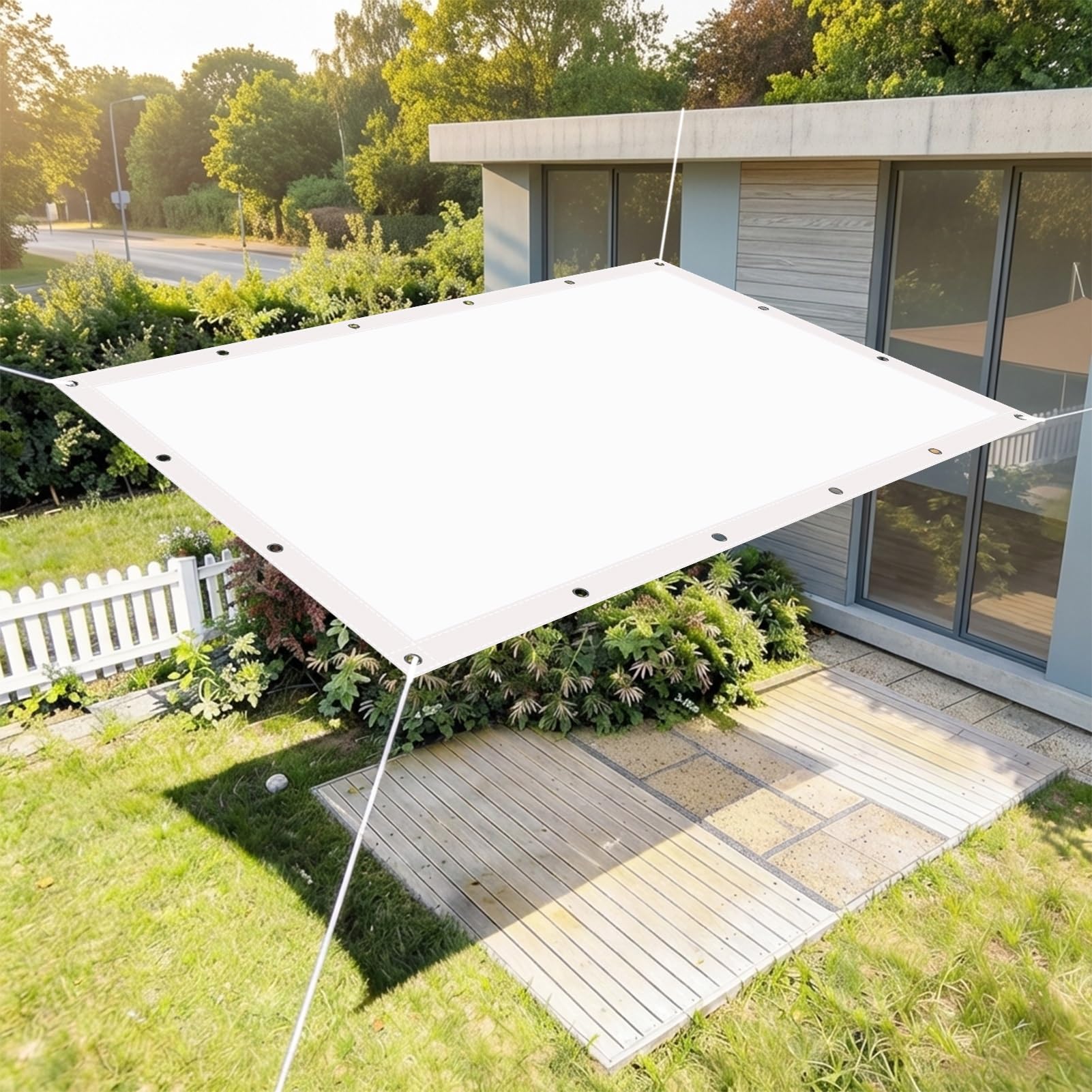 Schaduwzeil Rechthoekig 150 x 200 cm Rechthoekig, 185Gsm, Zonwering 95% Uv-Bescherming Zonneschermzeil, Uv-Blokkering, Luifel Voor Balkon, Binnenplaats, Kas, Voertuig, Lichtgrijze