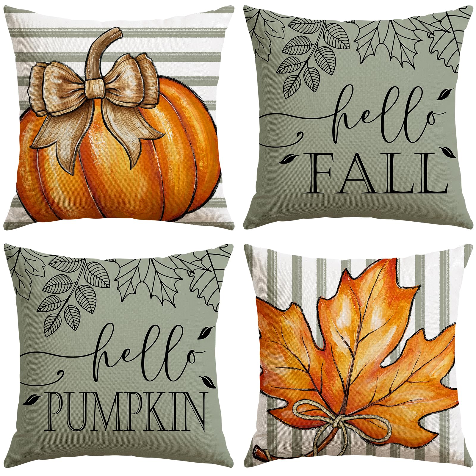 Housse de coussin d'automne esprit Hello Fall pour réchauffer l'ambiance de la maison