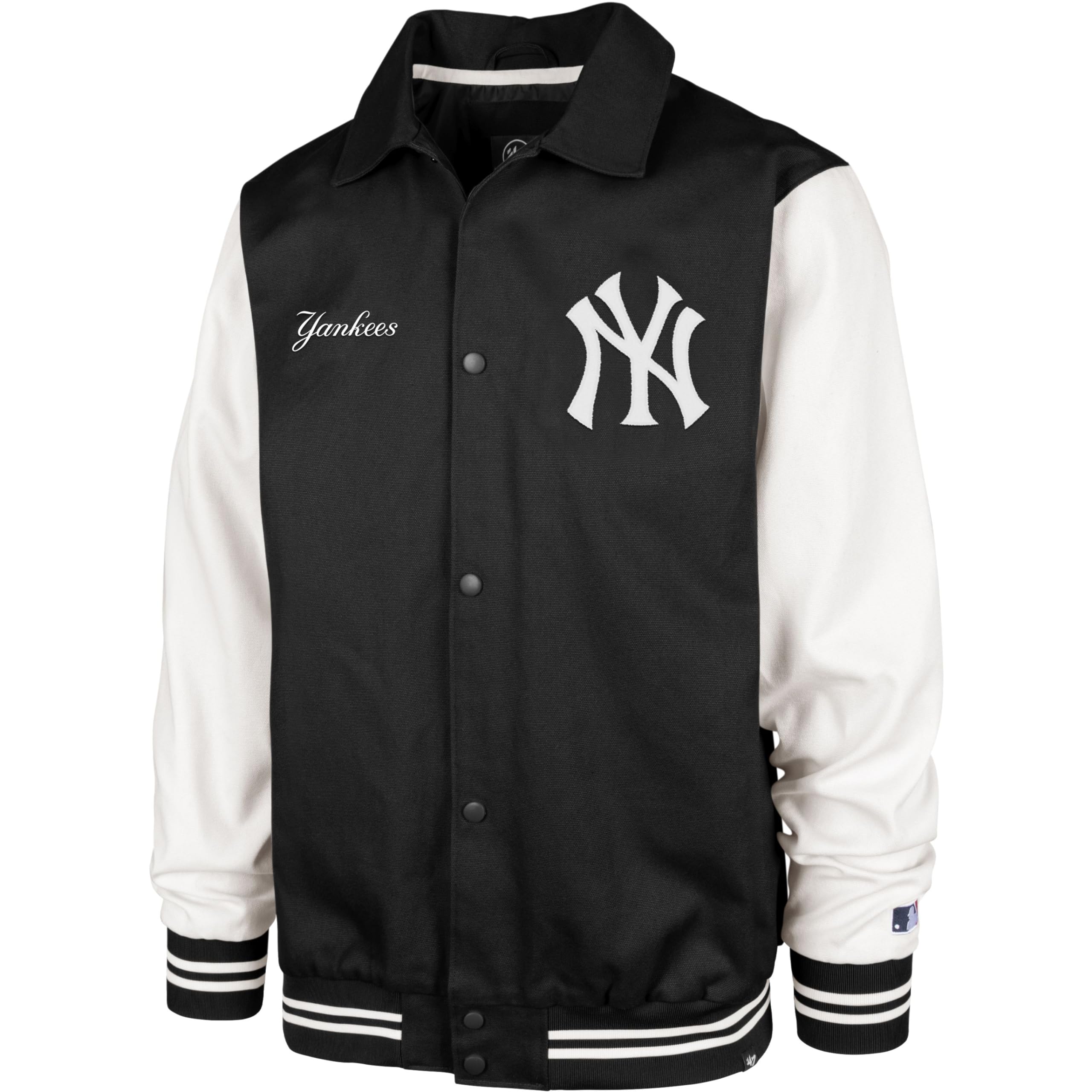 ジャケット・アウター 00s newyork yankees varsity jacket 47 Brand College Varsity Jacket - New York Yankees, Black