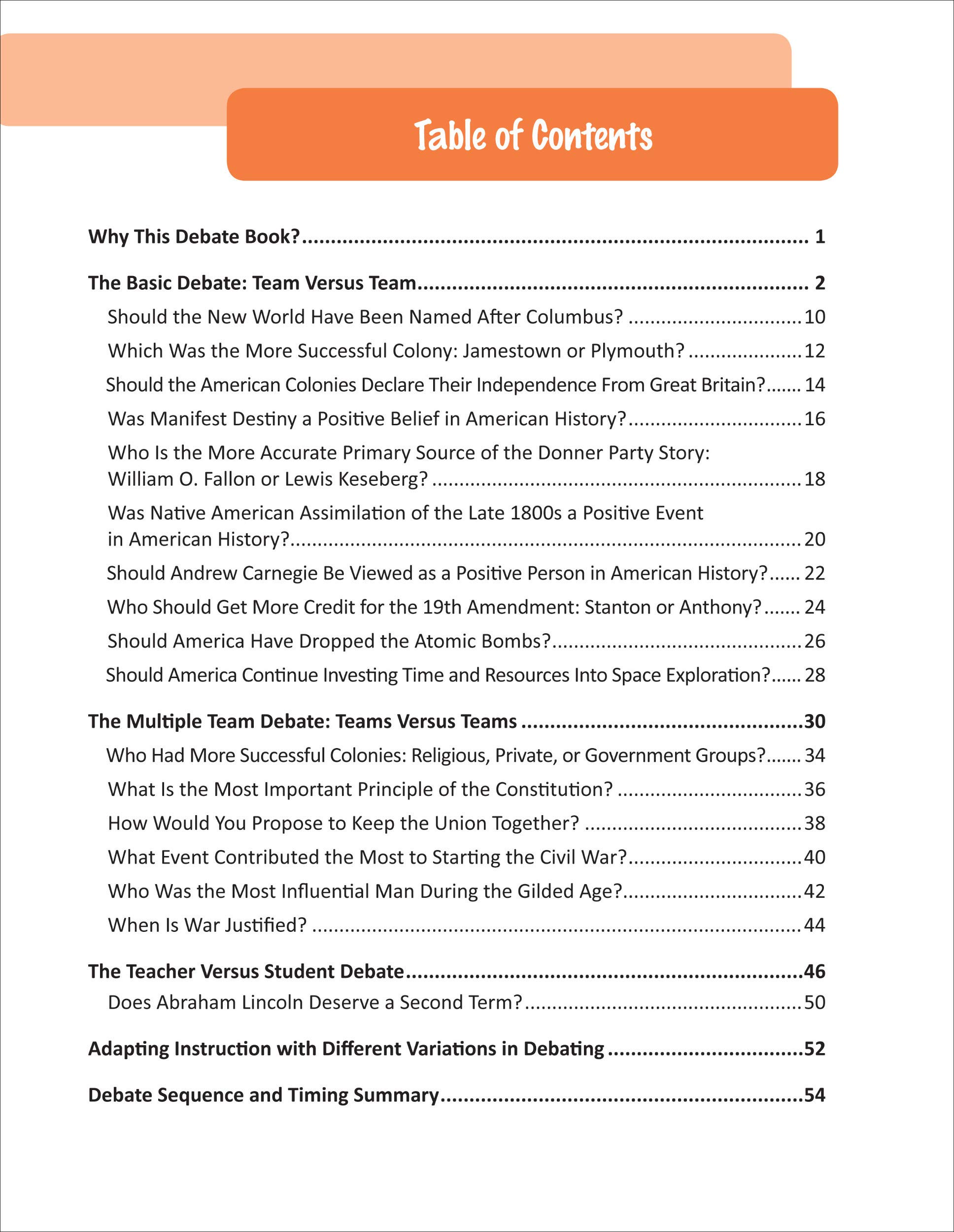 Teacher's Discovery Easy Debates for The American History Classroom Book - Image 4