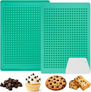 Chocolate Chip Molds,494Cavity Food-Grade Mini Silicone Mold for Baking,2Pack Silicone Mini Candy Molds for Organic Chocolate Chips,Small Dot Cake Decoration(With 1 Scraper)