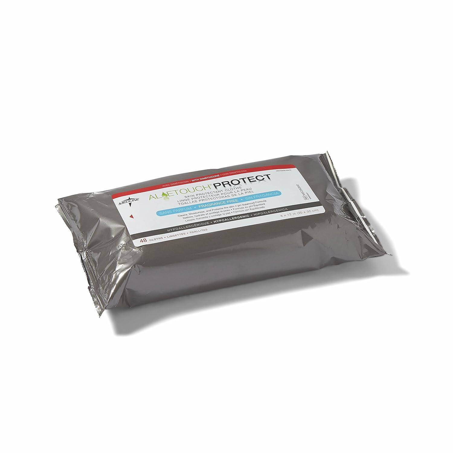 Medline Aloetouch Protect Dimethicone Skin Protectant Wipes, Hypoallergenic, Fragrance-Free, 3 Count (Pack of 72) : Health & Household
