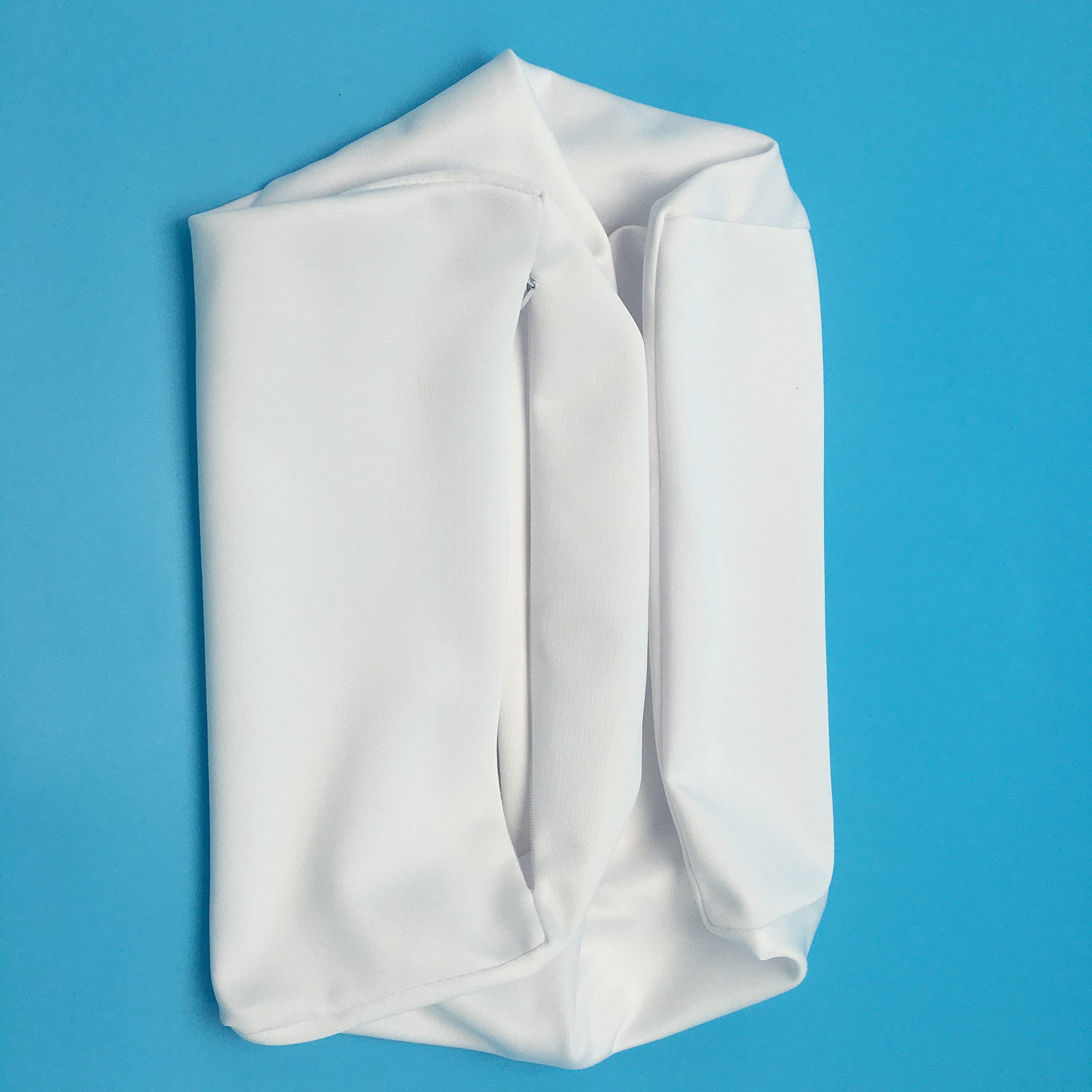 TOPPURE Pillowcase For Cube Pillow 24x12x6 - White Pillow Cover For Pillow Cube Pro 6 Inch