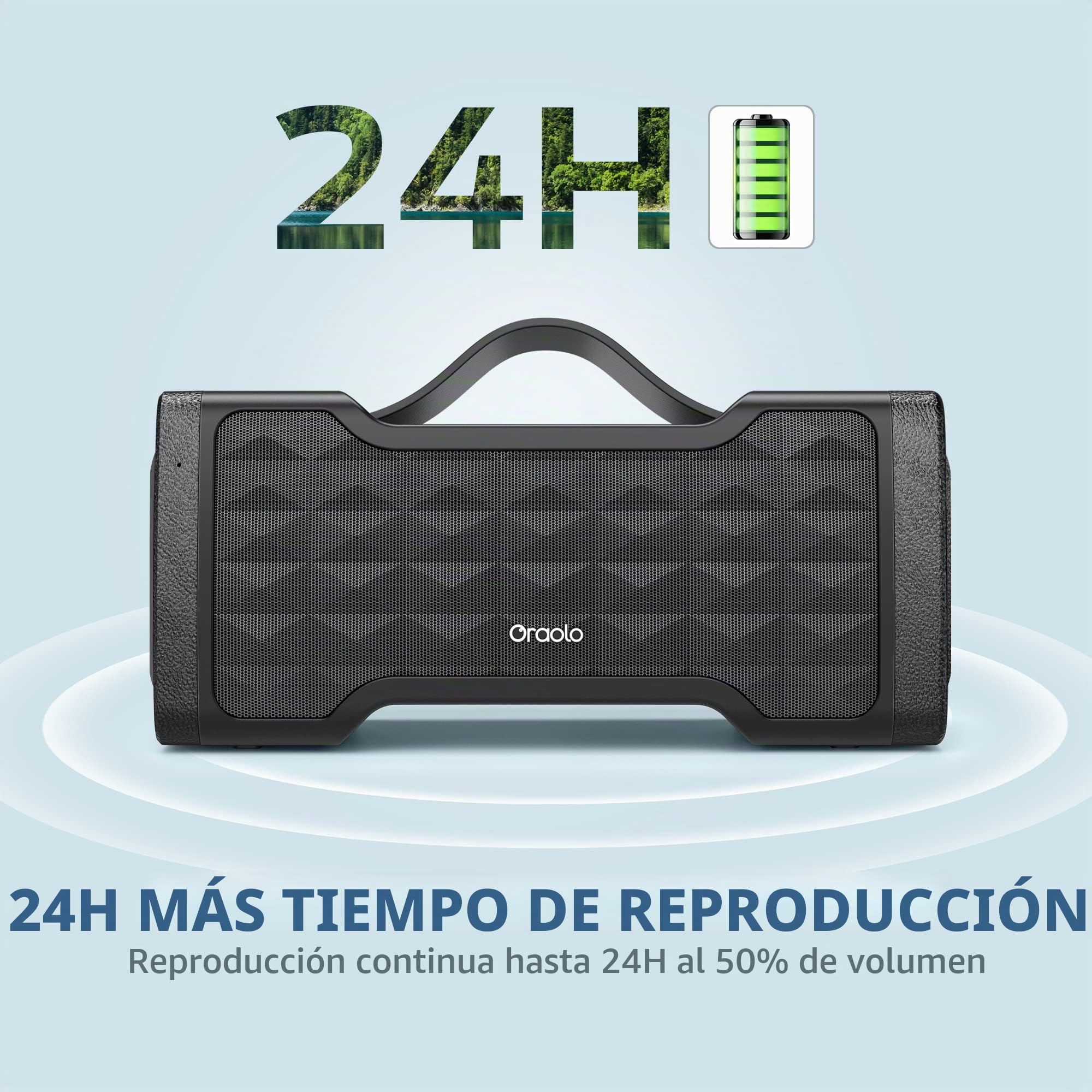 oraolo Altavoz Bluetooth Grande 5.3, Altavoz Bluetooth Potente 40W