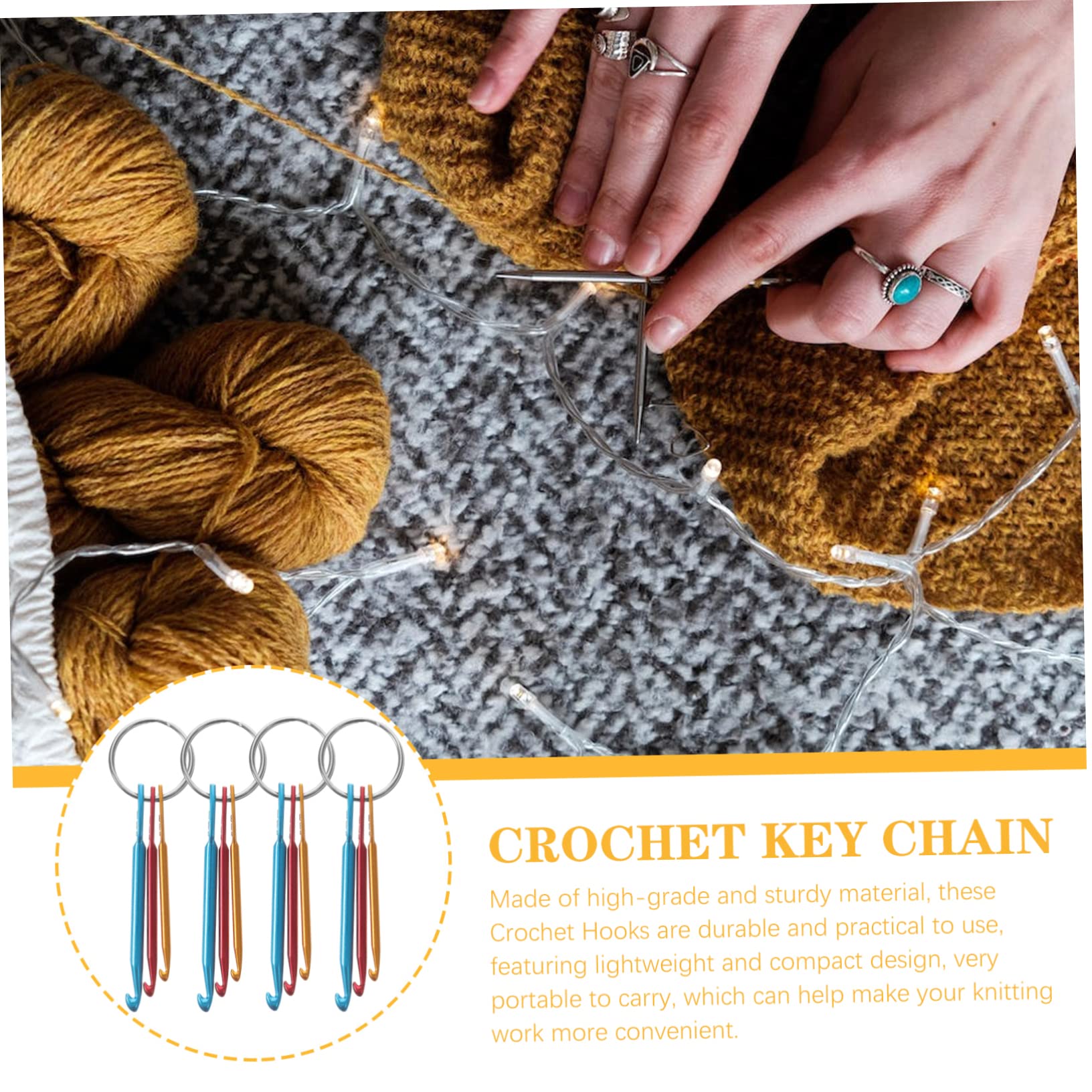 Hohopeti 20piezas Ganchos De Crochet Portátiles Para Tejer Herramientas De Manualidades Para Amantes Del Crochet