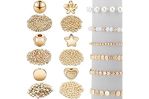 1200-Piece Gold Spacer Beads Set for Jewelry Making