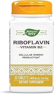 Nature's Way Riboflavin Vitamin B2, 400 mg per serving