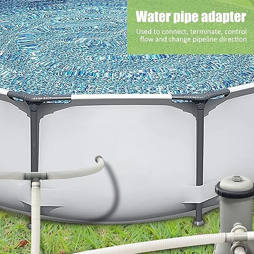 Miniatura 4 de Paquete de 2 conectores de manguera de repuesto para bombas de piscina de 1-14 pulgadas en T para bombas de piscina Intex (3 interfaces)