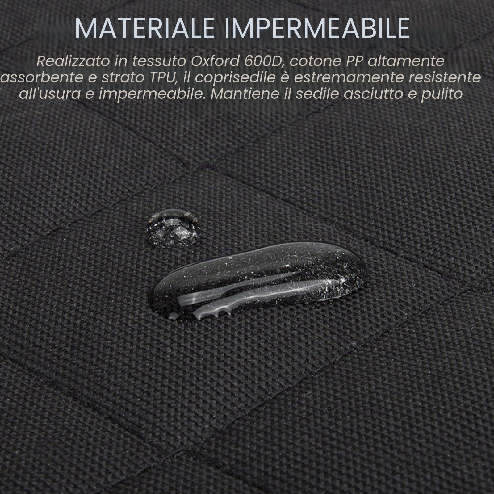 Sporgo Rivestimento impermeabile per sedile posteriore per cani: coprisedile auto per animali domestici, antiscivolo e antigraffio (135 x 120 cm)