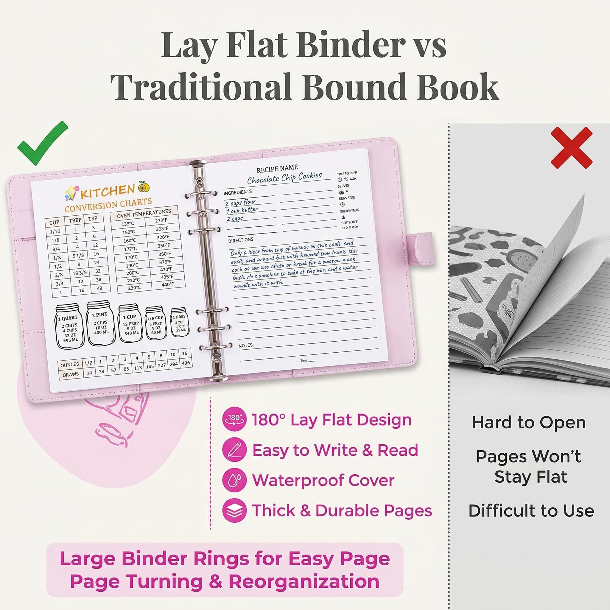 Recipe Notebook & Binder - Write Your Own Recipes! -3